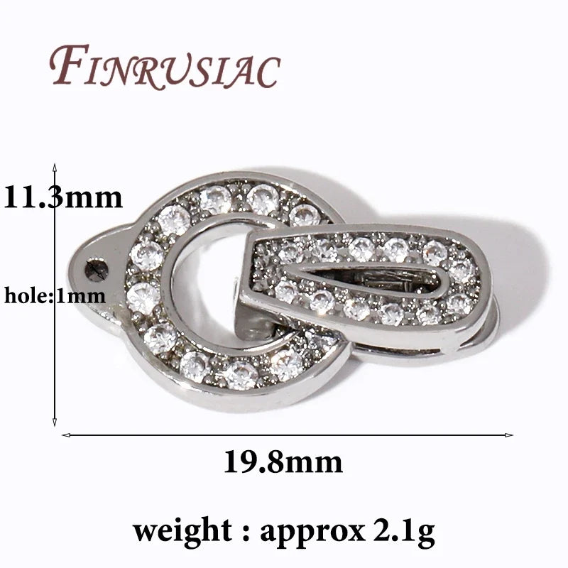 18K Gold Plated Zircon Pearl Clasp Connector – DIY Jewelry Making