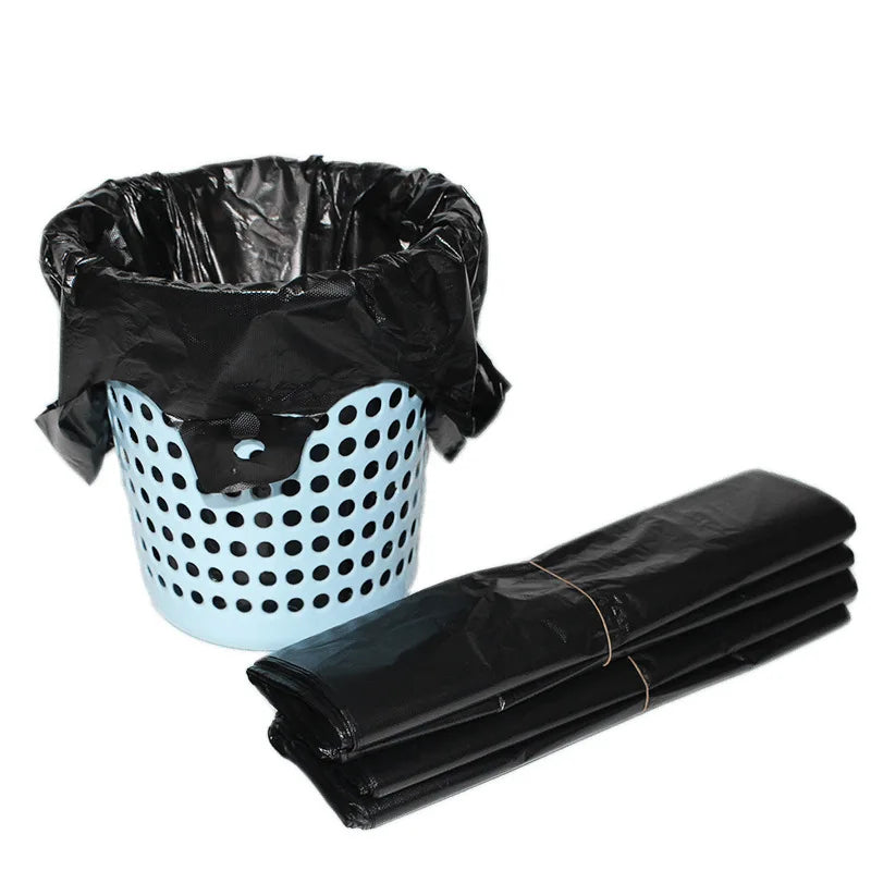 100pcs Black Heavy Duty Vest Poly Bags – Thick Carry Pouches
