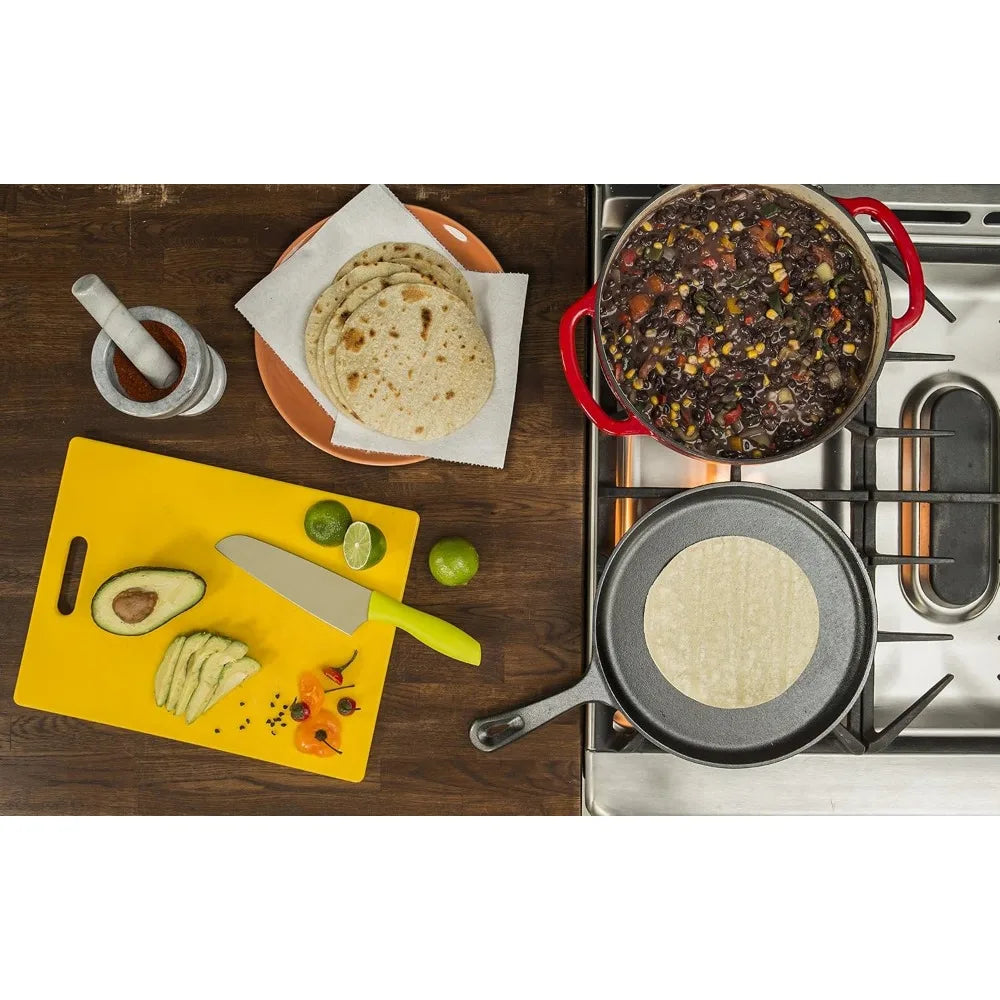 Pre-Seasoned Cast Iron Griddle Pan | Stove, Oven & Campfire