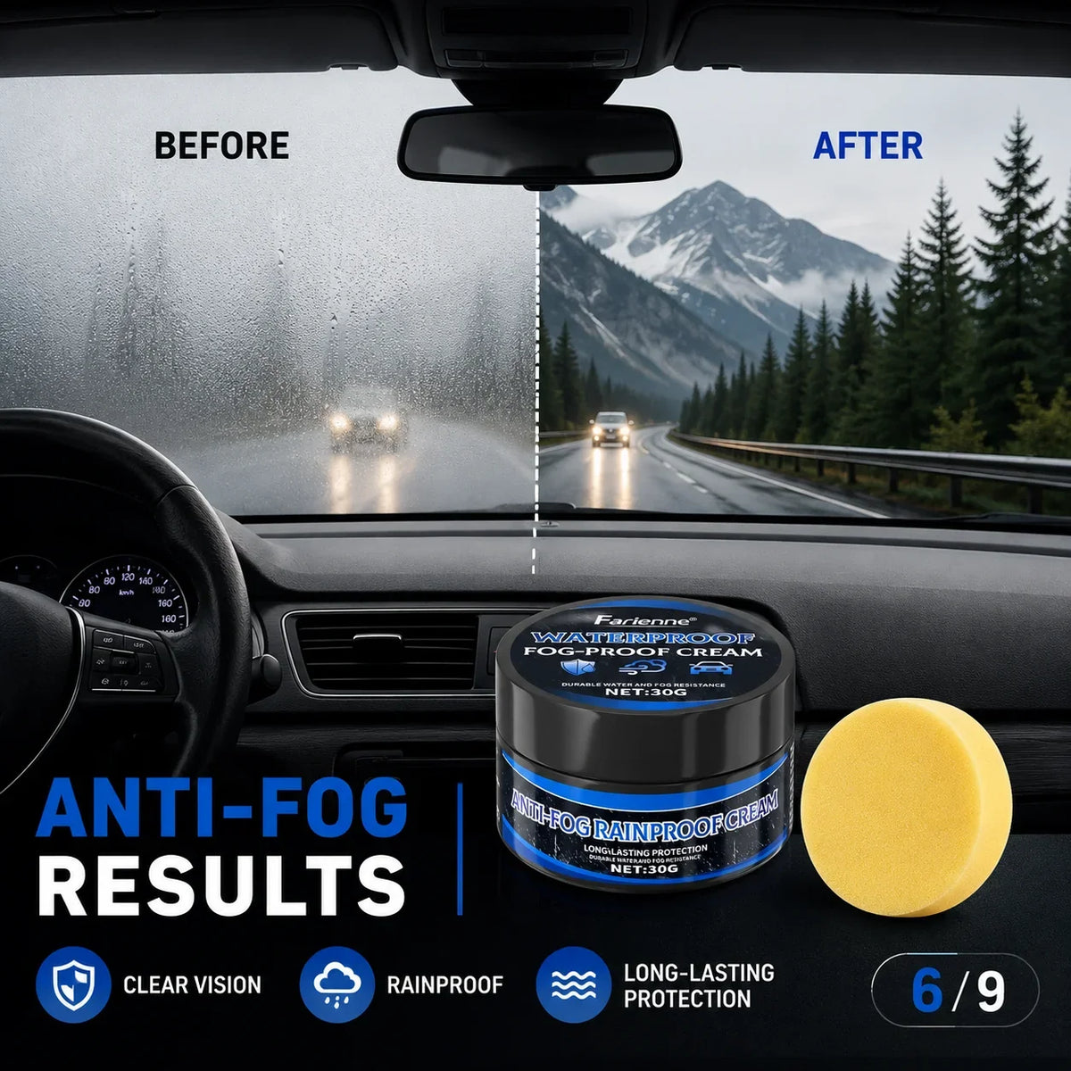 Nano Anti-Fog Cream – Helmet Visor, Windscreen & Glass Coat