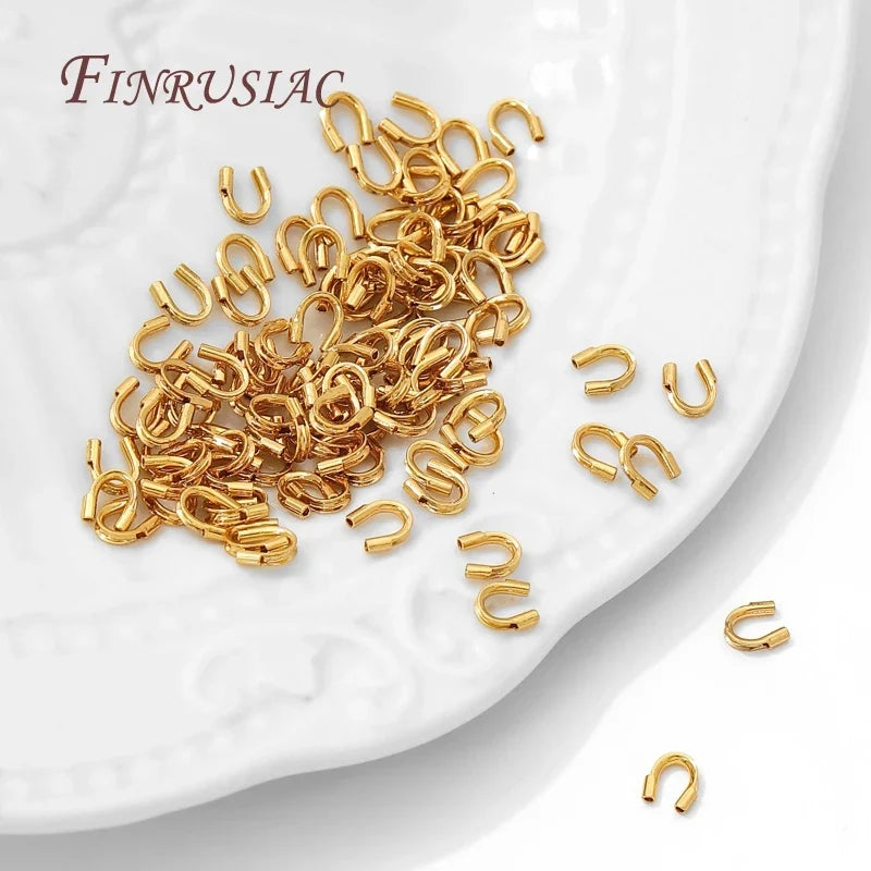 18K Gold Plated End Caps & U-Shape Wire Protectors | Jewelry