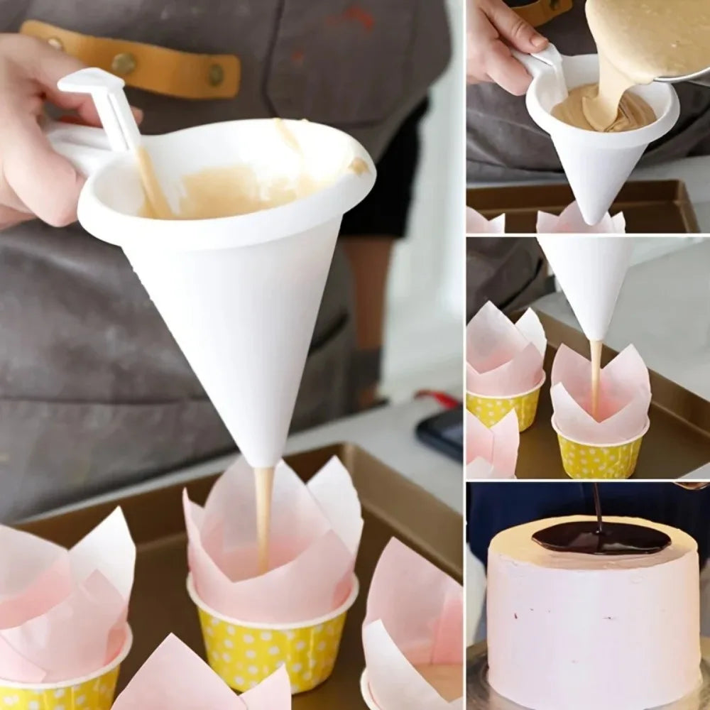 Adjustable Batter Dispenser – Handheld Cream Funnel Baking Tool