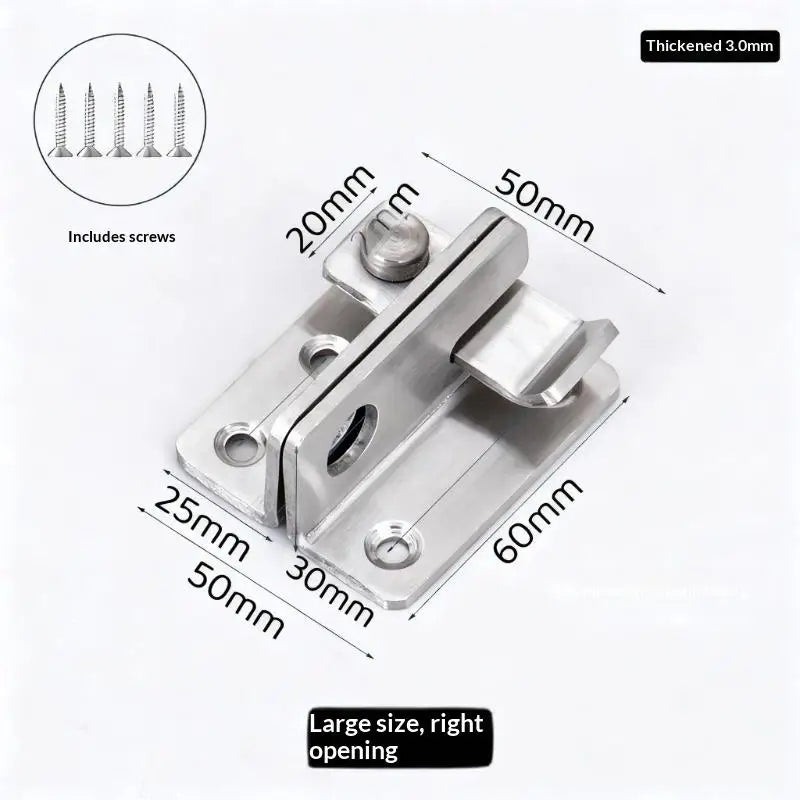 Heavy Duty Stainless Steel Slide Bolt Door Lock & Flip Latch