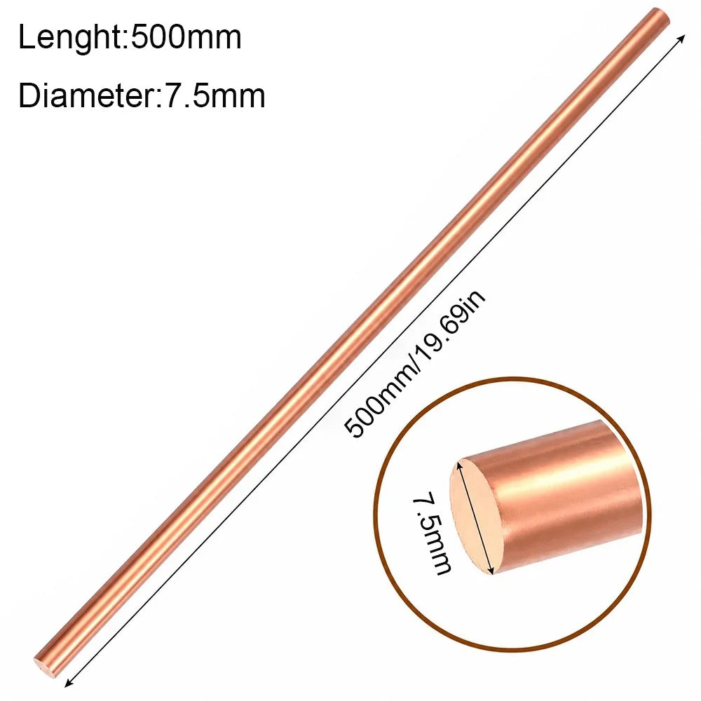 T2 Copper Round Bar Rod 2–10mm Diameter 500mm | DIY Metal