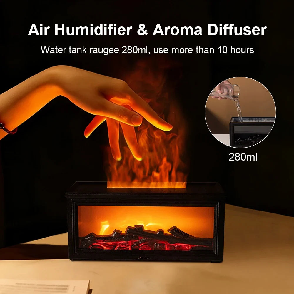 Fireplace Flame Aroma Diffuser & USB Humidifier | raugee