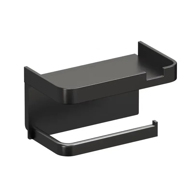 Wall-Mount Toilet Paper Holder & Storage Rack – ABS Plastic