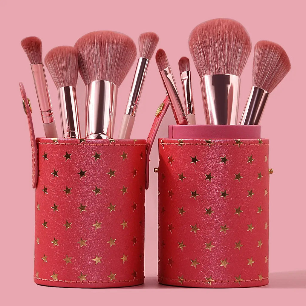 PU Leather Makeup Brush Holder – Large Capacity Travel Organizer