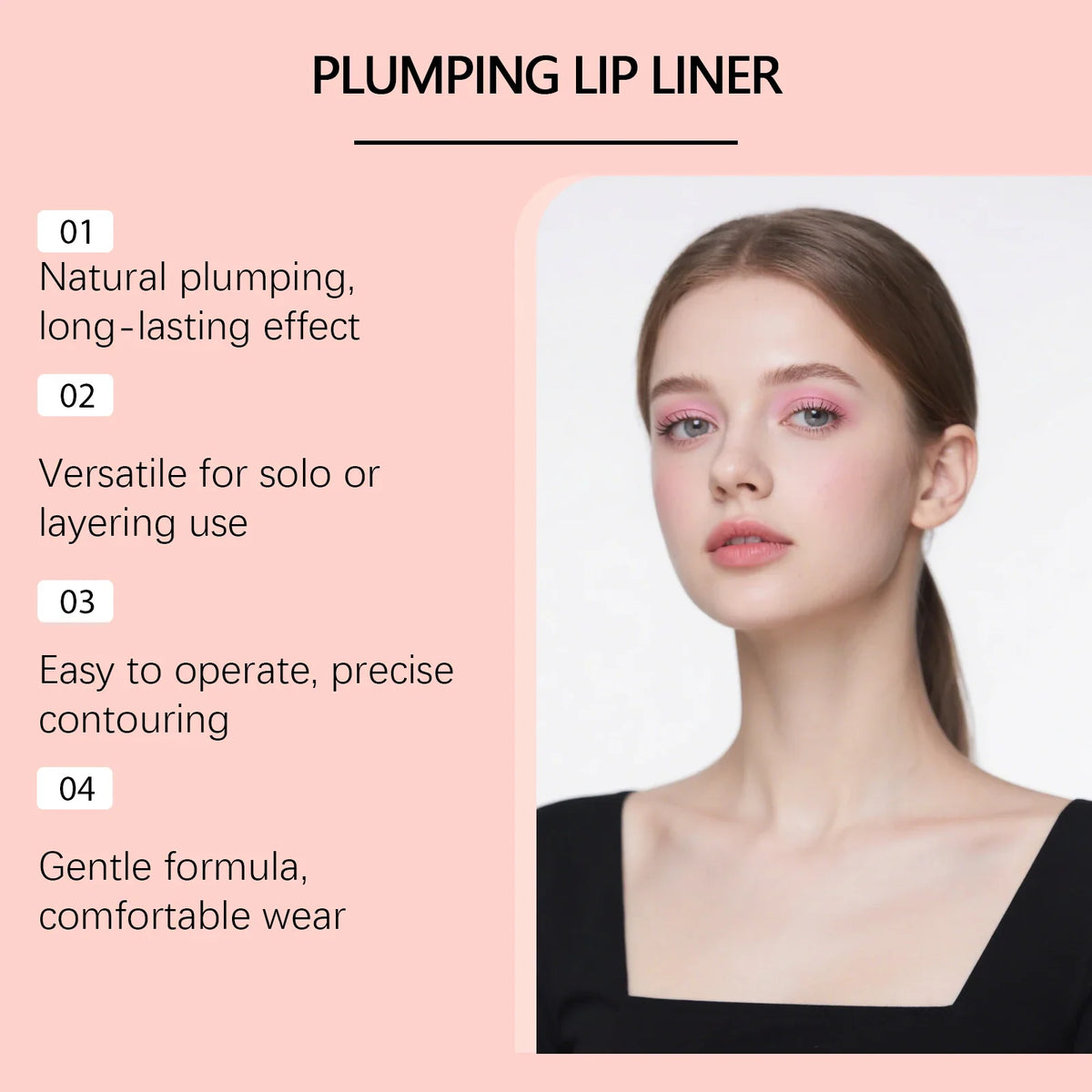WEST MONTH Matte Lip Liner – Smooth Nude Lipliner Pencil