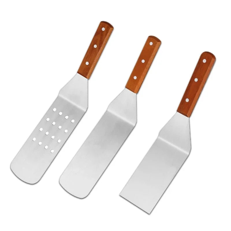 3-Piece Stainless Steel Spatula Set – BBQ, Grill & Kitchen