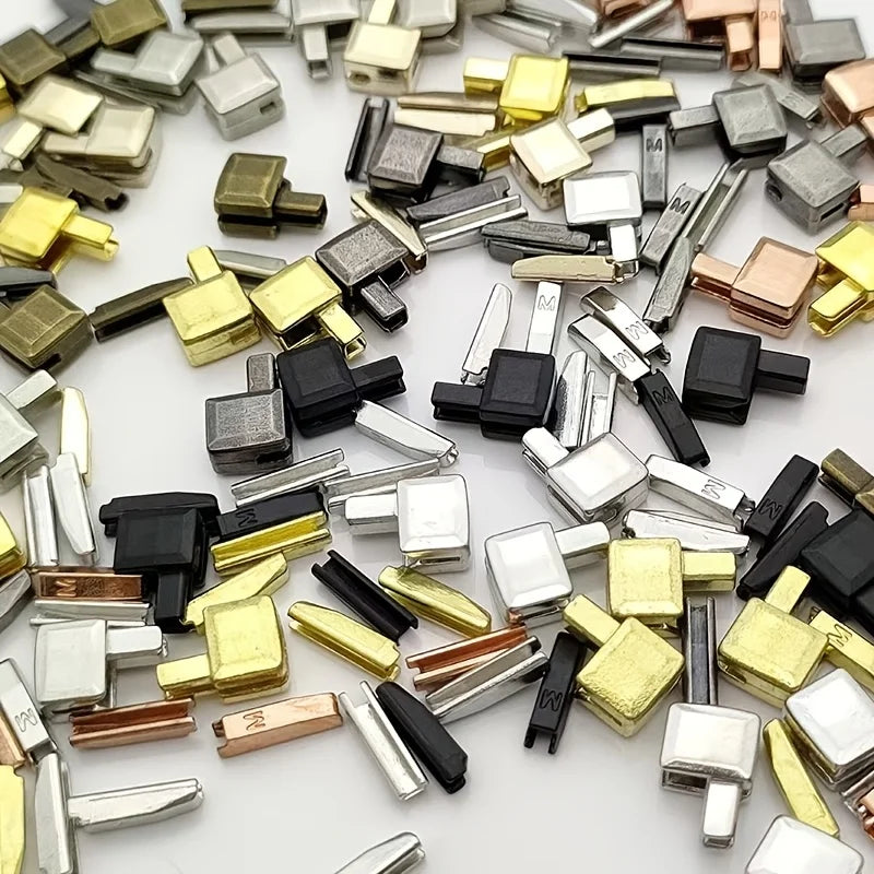 20-Piece Metal Zipper Sliders – Gold Silver Bronze Black #5