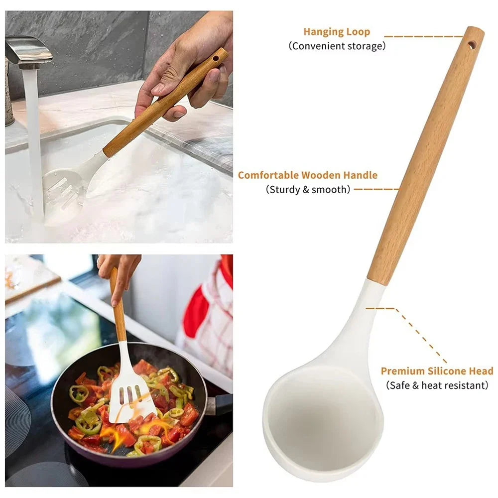 12-Piece Silicone Kitchen Utensil Set with Holder | Nixie