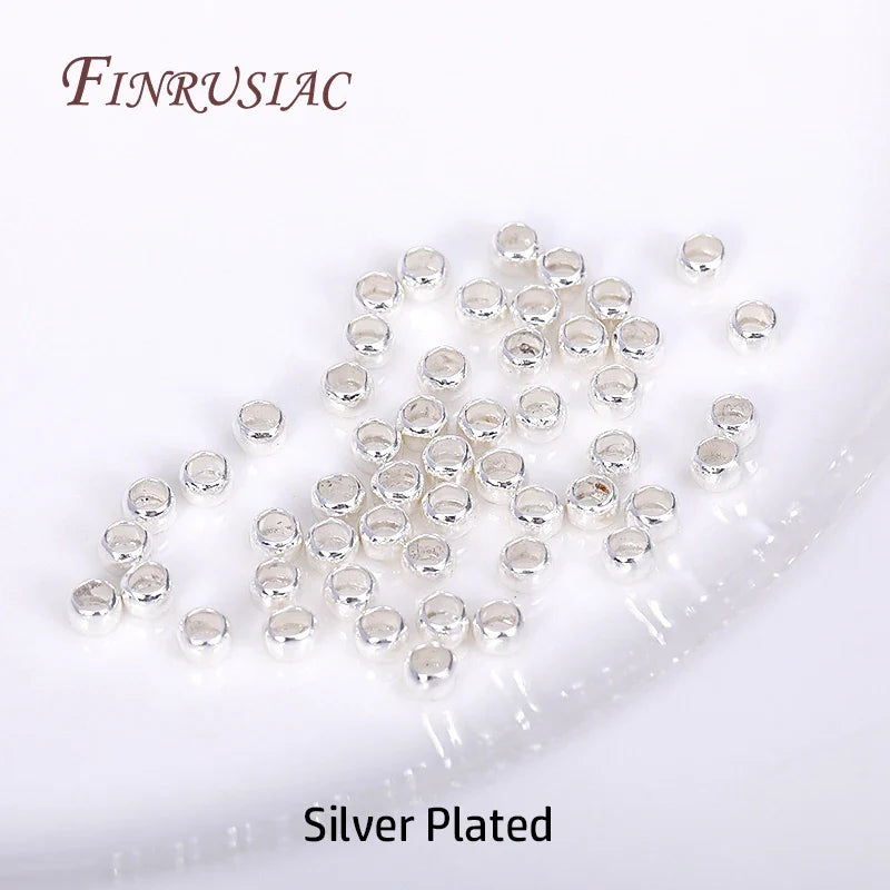 14K/18K Gold Plated Round Crimp Beads 2mm 2.5mm 3mm | DIY Jewelry