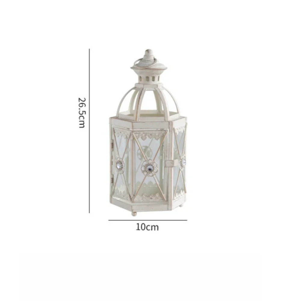 Retro Metal Iron Candle Holder Tabletop Candlestick Home Décor