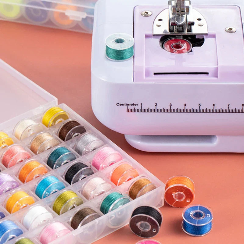 Multicolor Sewing Bobbins Box Set 25 or 36 Pcs with Case