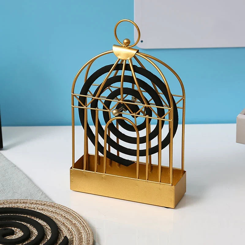 Nordic Iron Bird Mosquito Coil Holder & Incense Shelf Decor