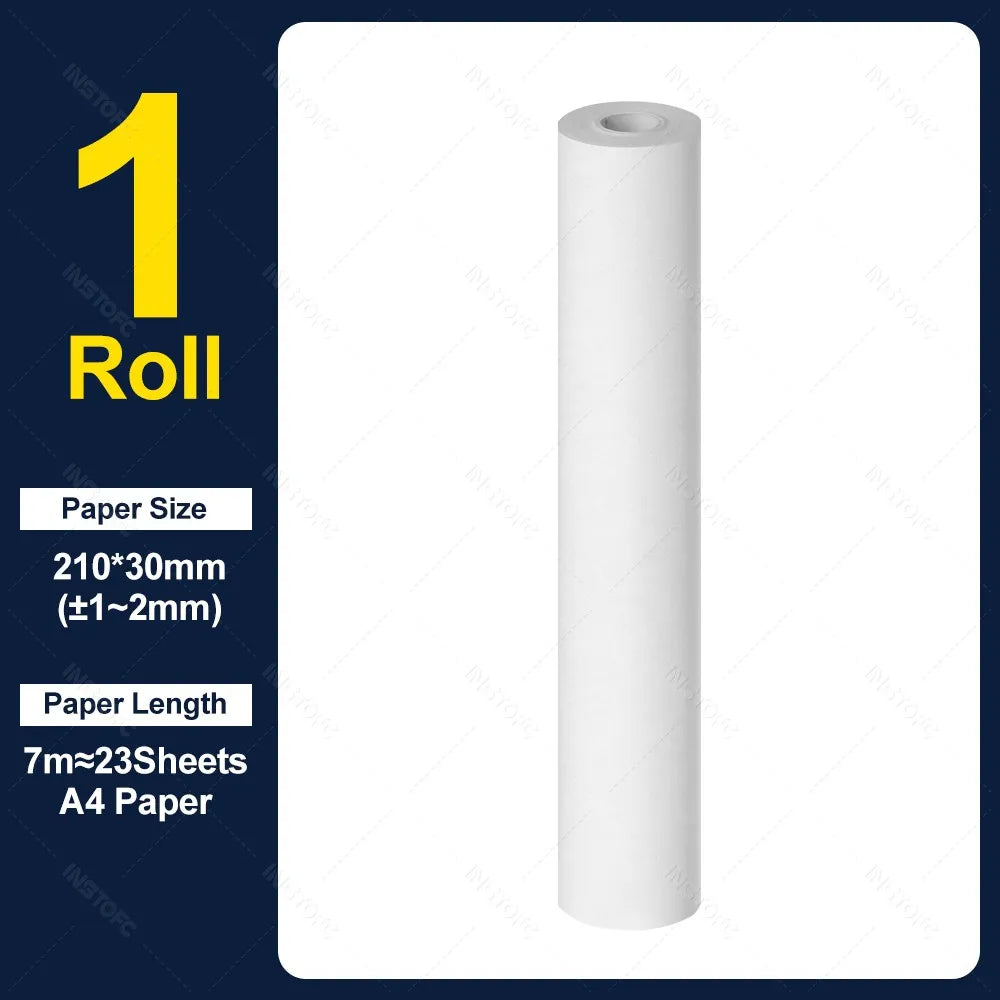 PeriPage A4 Thermal Paper Rolls 210mm BPA-Free – 7M Per Roll