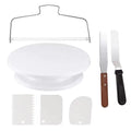 White Round Plastic Cake Turntable – Decorating Stand