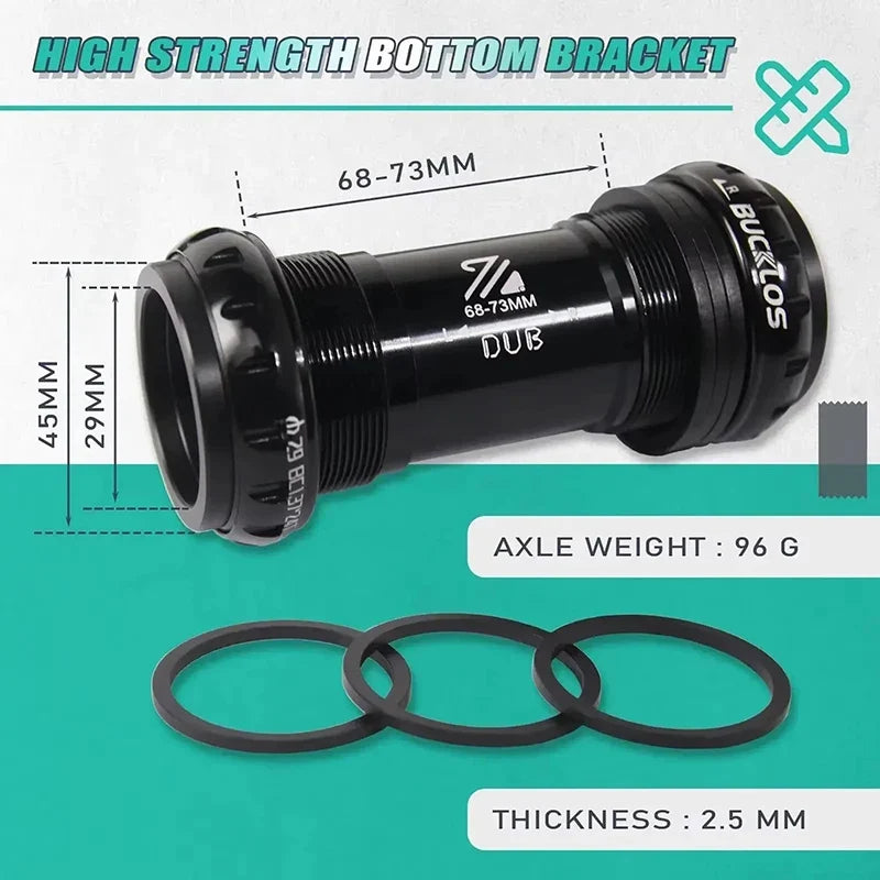 BUCKLOS 170mm MTB Crankset BSA BB68/73mm DUB Bottom Bracket