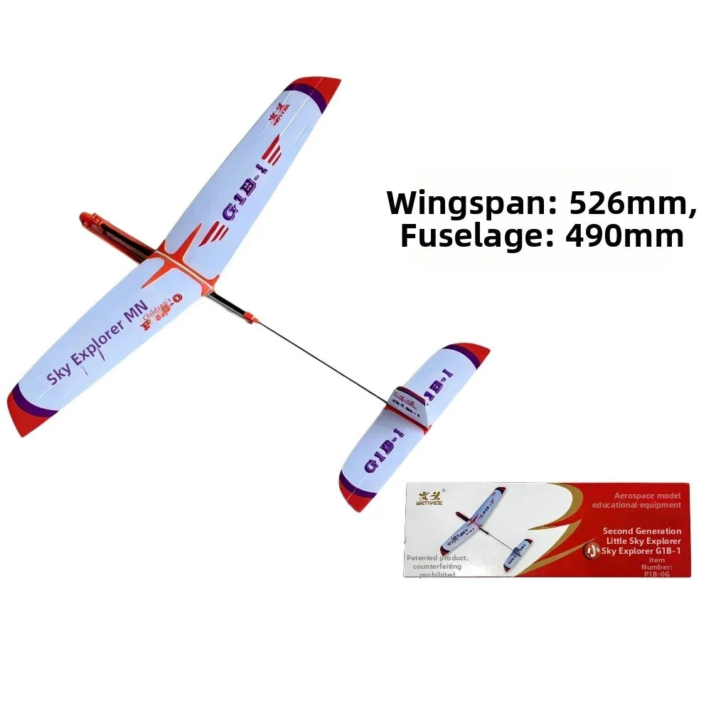 Rubber Band Powered Glider Airplane – DIY Assembly Model Kit