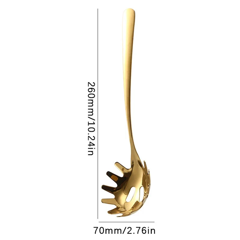 Stainless Steel Noodle Spoon Pasta Server & Food Strainer