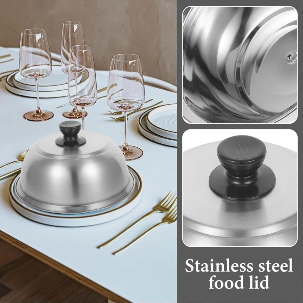 Stainless Steel Dome Lid for Cheese Melting, Burgers & BBQ