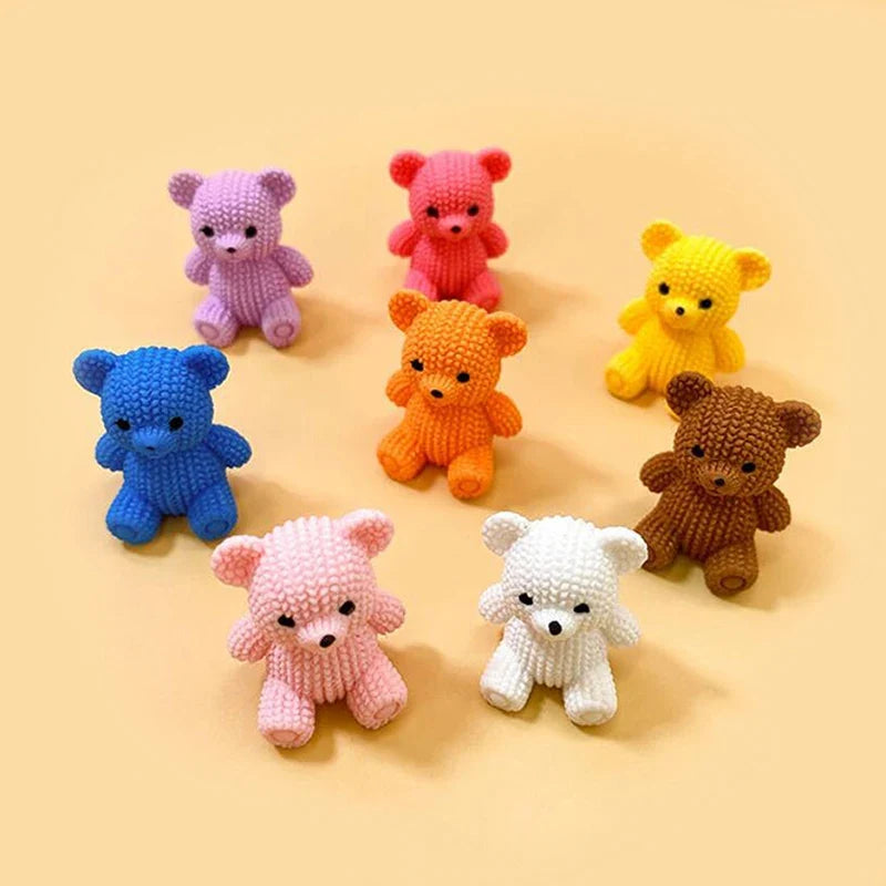 Mini Bear Resin Figurine Fairy Garden Micro Landscape Ornament