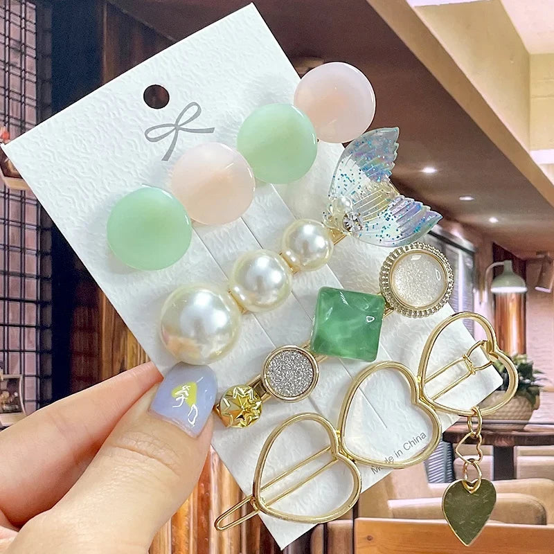 Pearl Hair Clip – Rhinestone Flower Barrette for Women & Girls