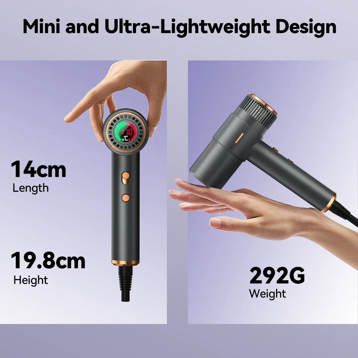 Smart Ionic High-Speed Hair Dryer with LCD | 110,000 RPM
