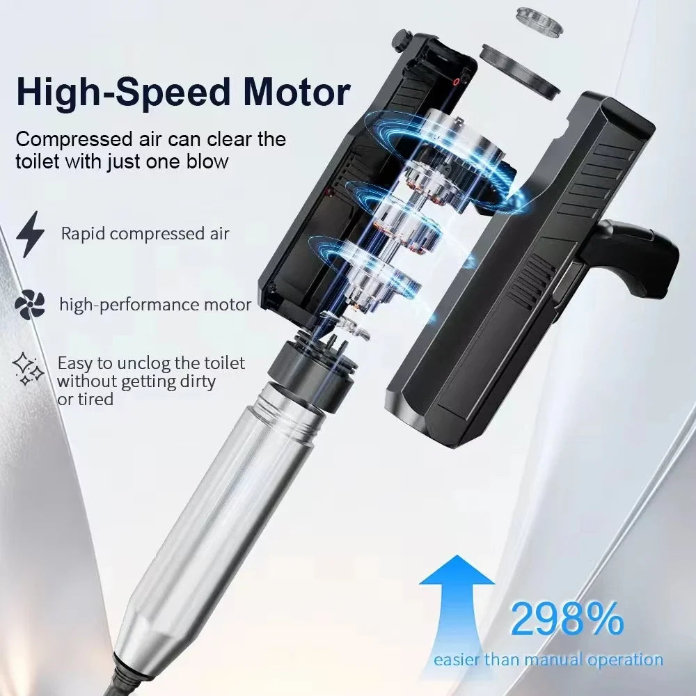 Electric High-Pressure Air Drain Blaster & Pipe Dredger Tool
