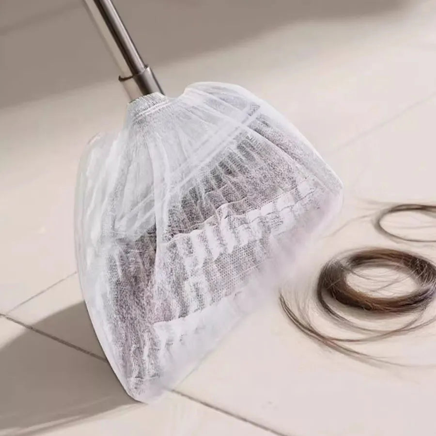 100pcs Disposable Non-Woven Broom Covers – Hair & Dust Trap