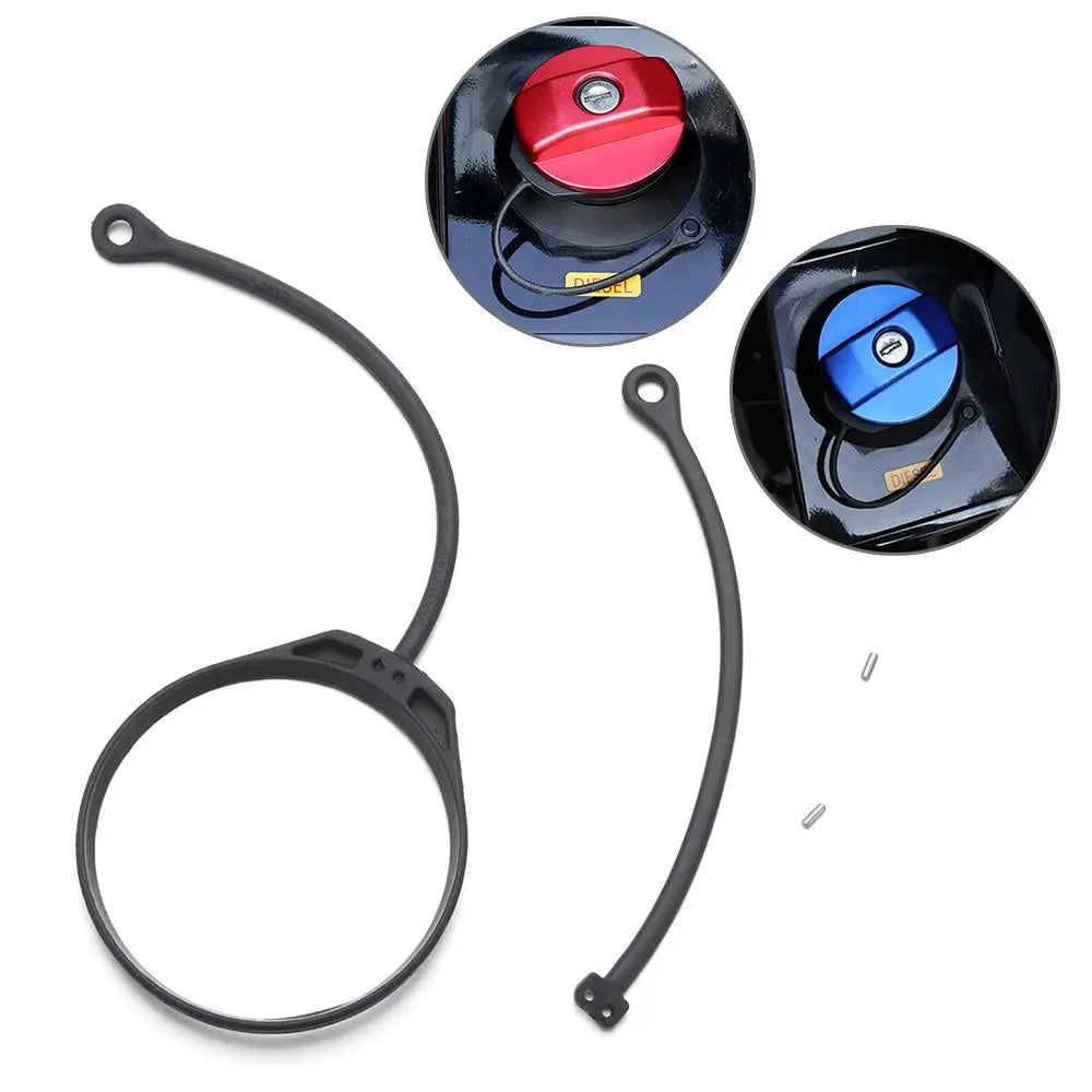 Universal Fuel Tank Cap Traction Rope & Ring | Anti-Loss Car Cord