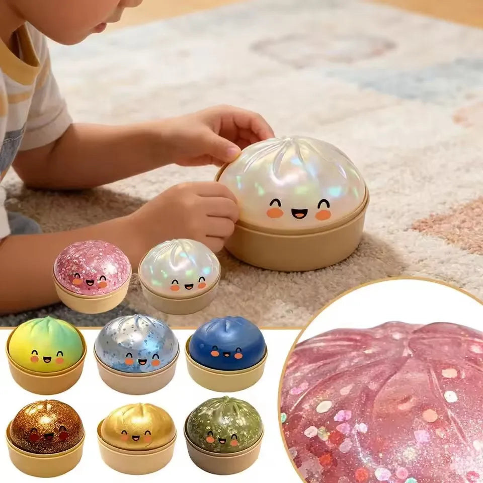 Steamer Bun Squishy Slow Rising Squeeze Toy | Desk Ornament