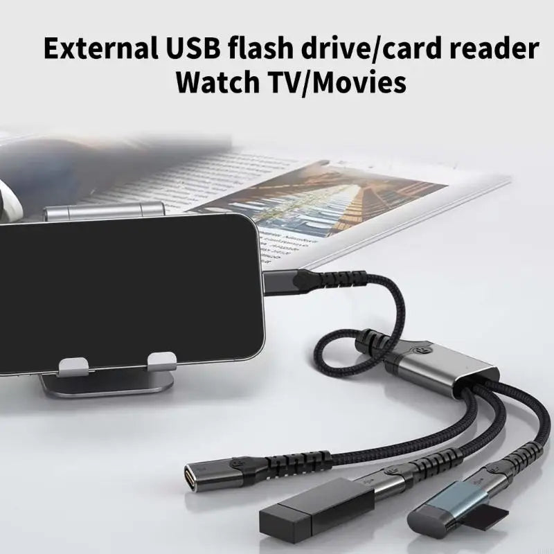 USB to Dual/Triple USB-C Female Splitter Adapter Cable | Hub