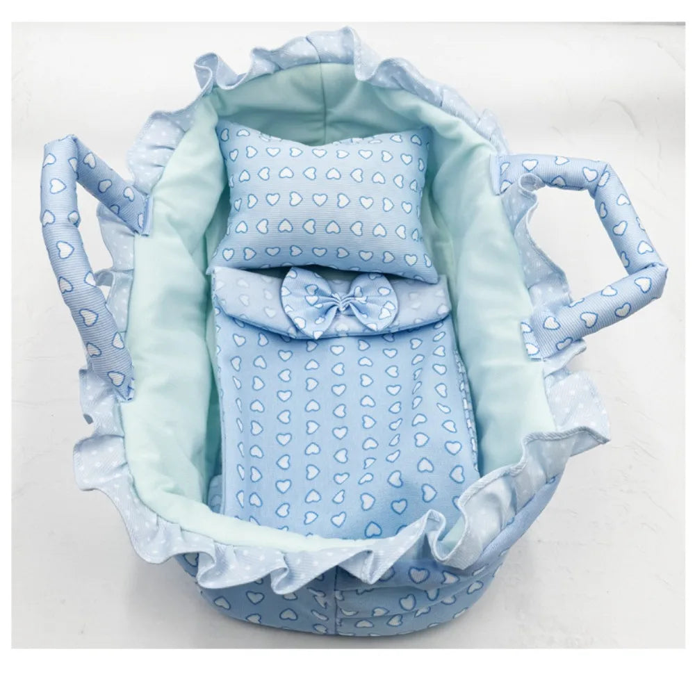 Pink Gingham Mini Basket – Dollhouse Doll Accessory 1/6 Scale