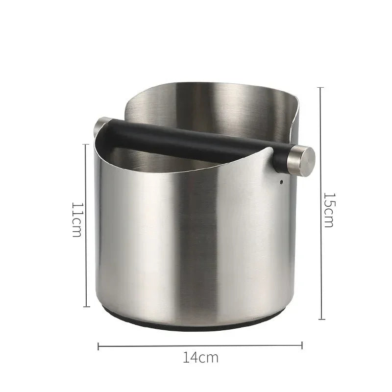 Stainless Steel Espresso Knock Box & Coffee Ground Dump Bin