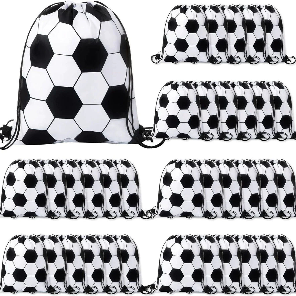 10-Pack Kids Football Drawstring Party Favor Bags | Gift Bags