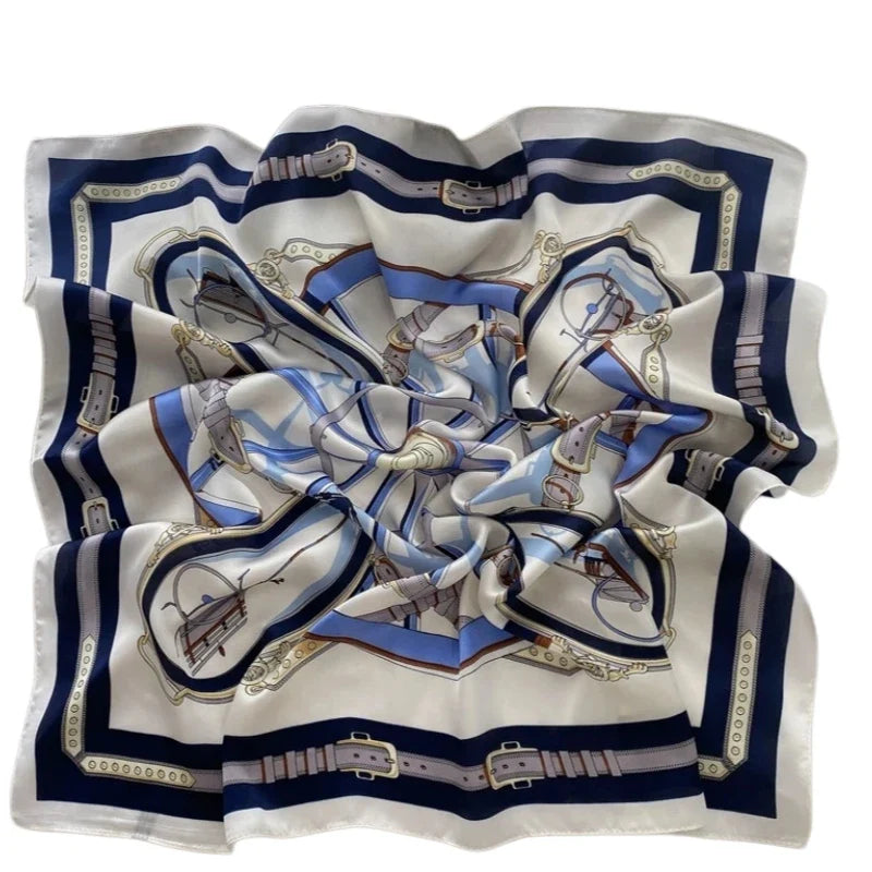 Vintage Print Square Scarf – Necktie, Hairband & Neck Wrap
