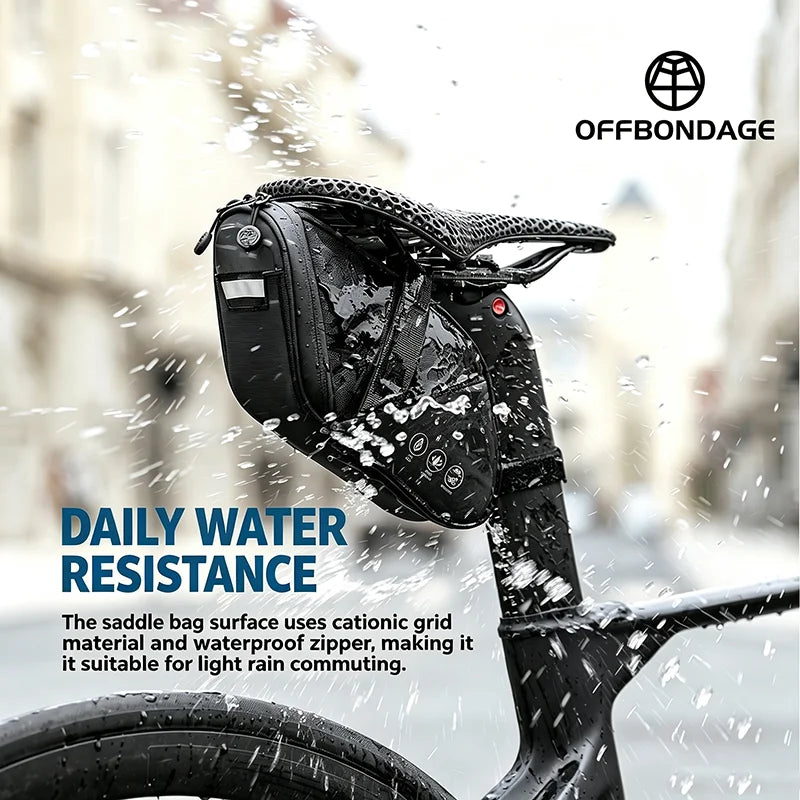 OFFBONDAGE Reflective Waterproof Bike Saddle Bag 1.8L