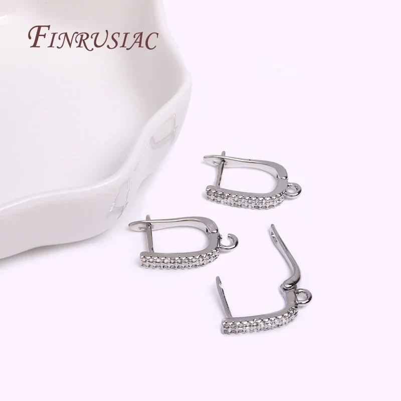18K Gold Plated Zircon Leverback Earring Hooks – DIY Findings