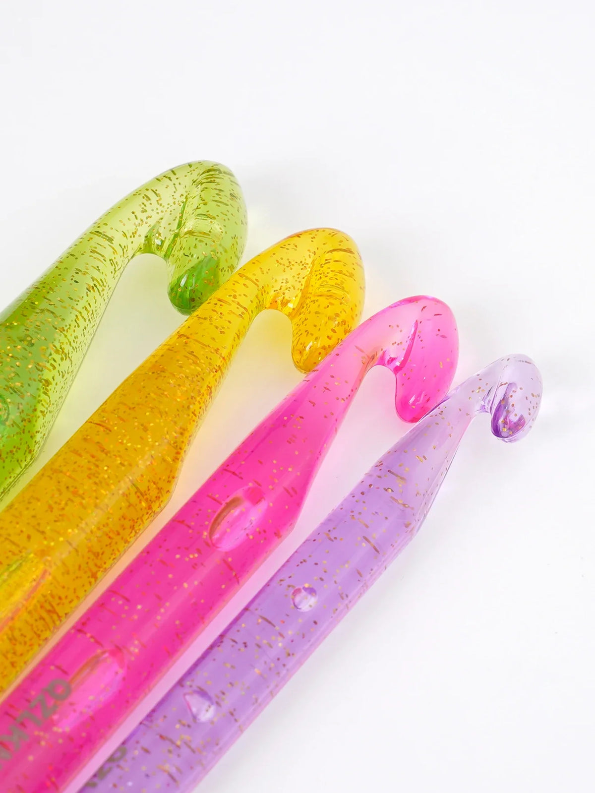 Gold Glitter Chunky Crochet Hook Set – 12–20mm Extra Large 4 Pcs