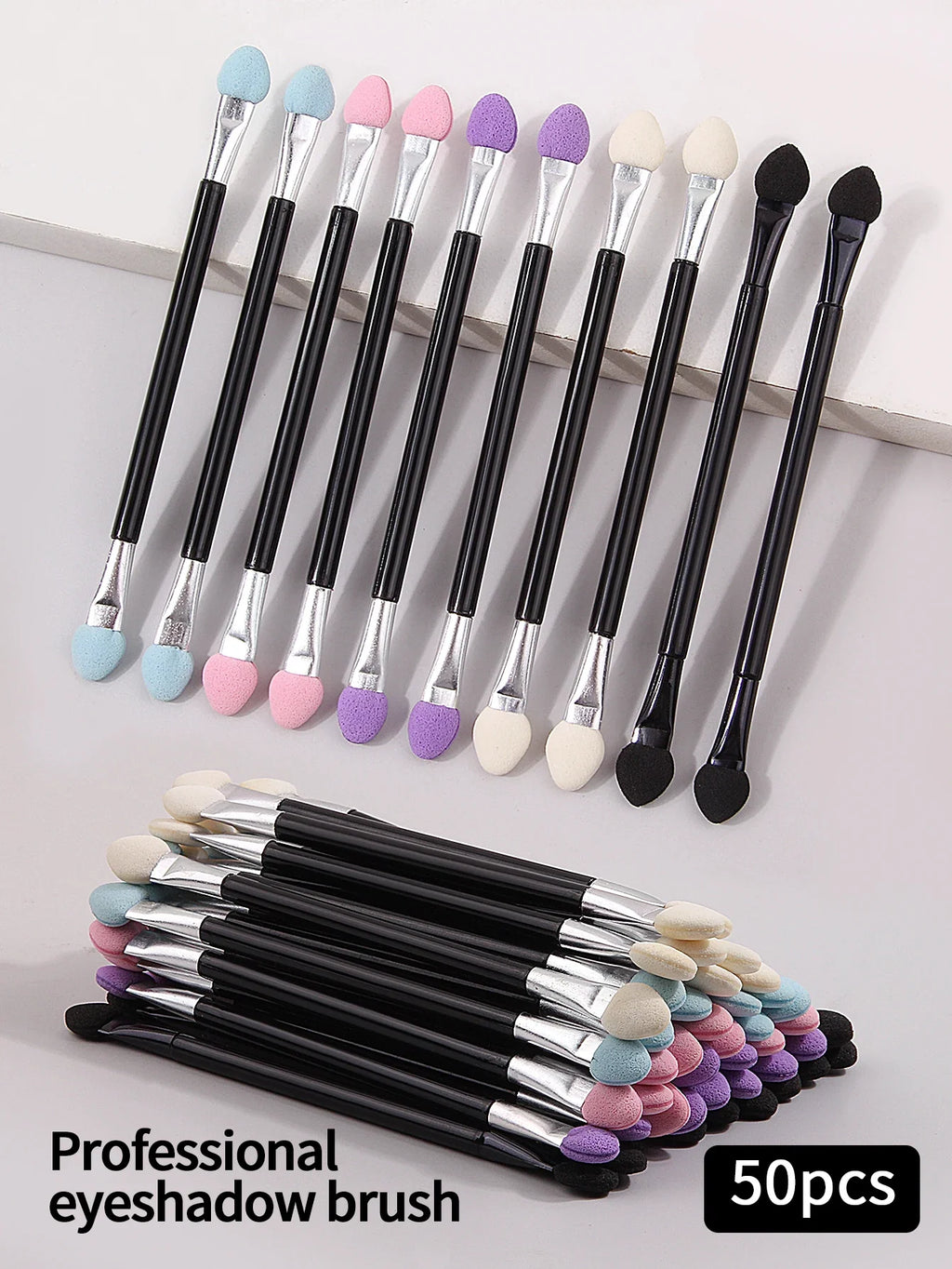 Sponge Eyeshadow Applicator Brush Set 10/50 Pcs – Double Head