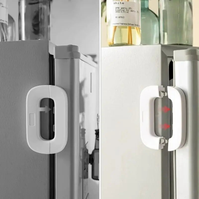 Toddler Safety Fridge Lock – No-Drill Adhesive Cabinet Latch