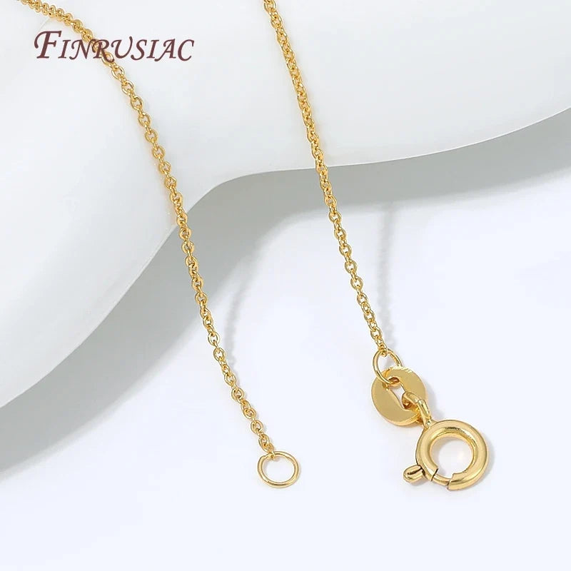 18K Gold Plated Necklace Chain with Lobster Clasp | DIY Jewelry