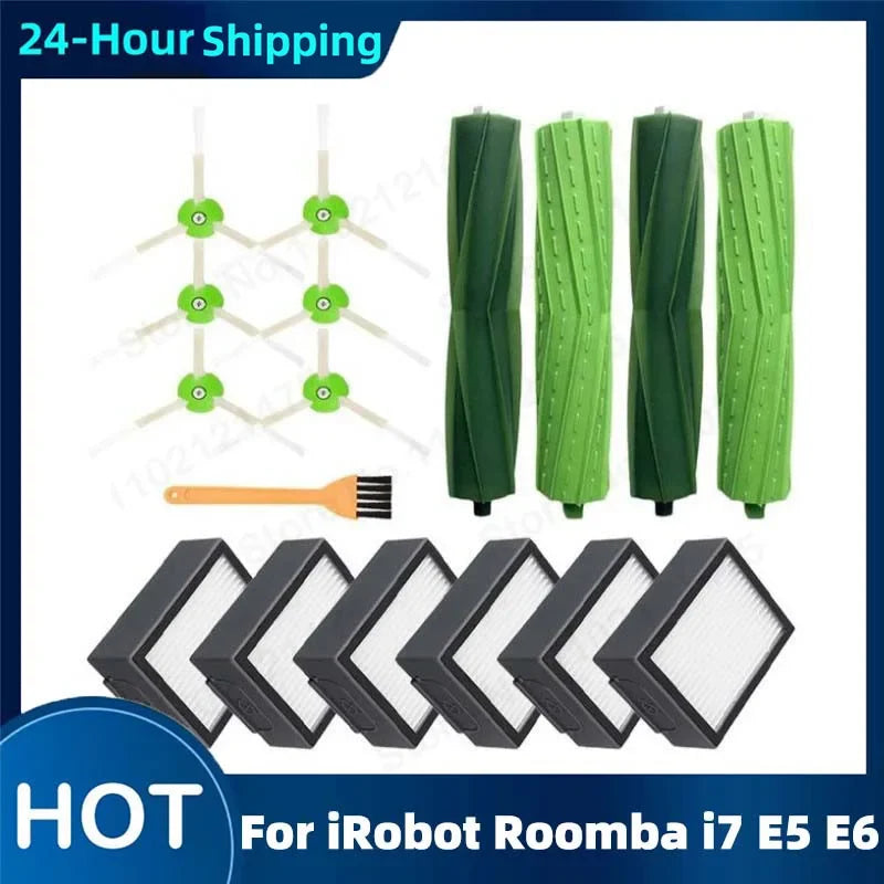 iRobot Roomba i7 E5 E6 Replacement HEPA Filter & Brush Kit