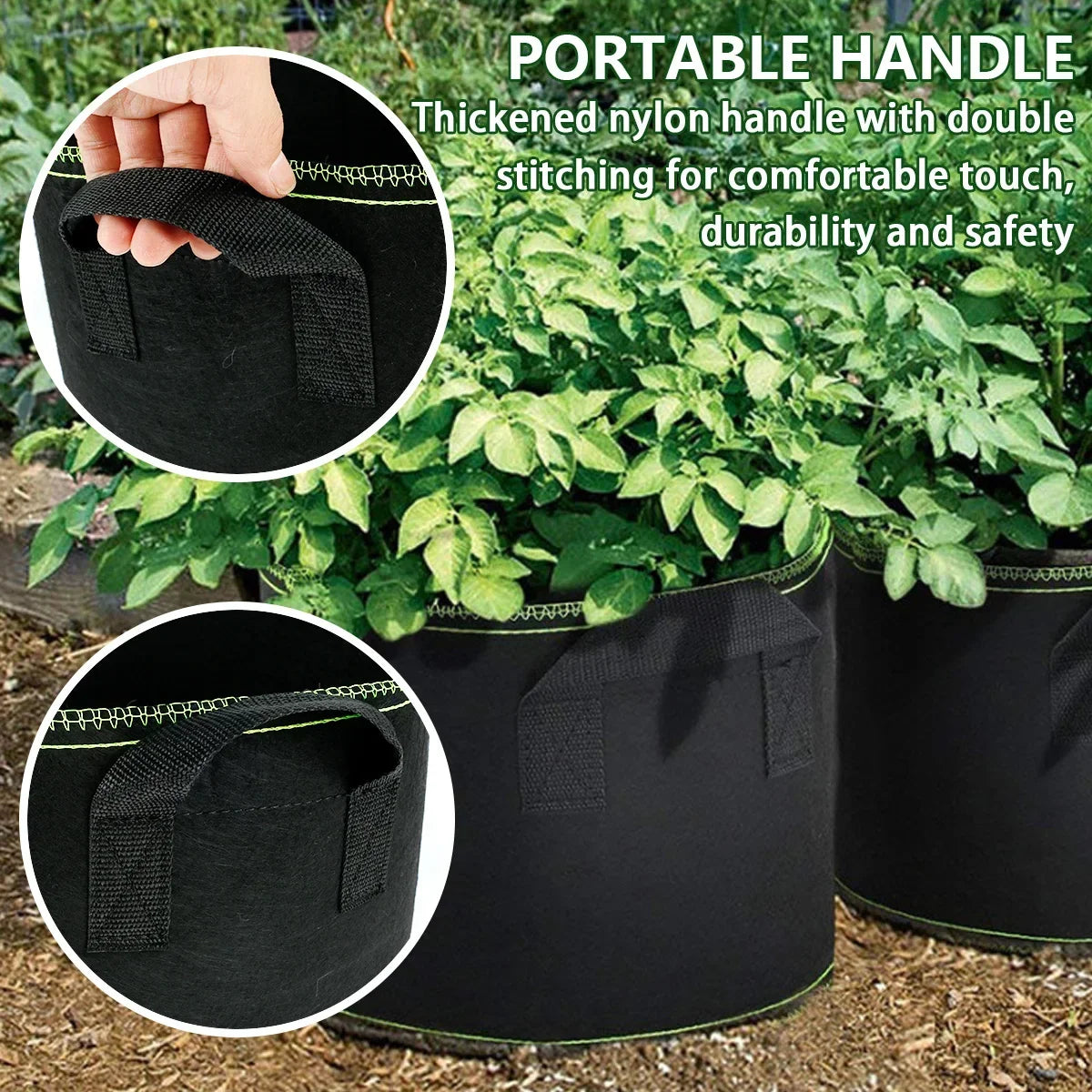 10 Gallon Fabric Grow Bags – Plant Pots with Sturdy Handles