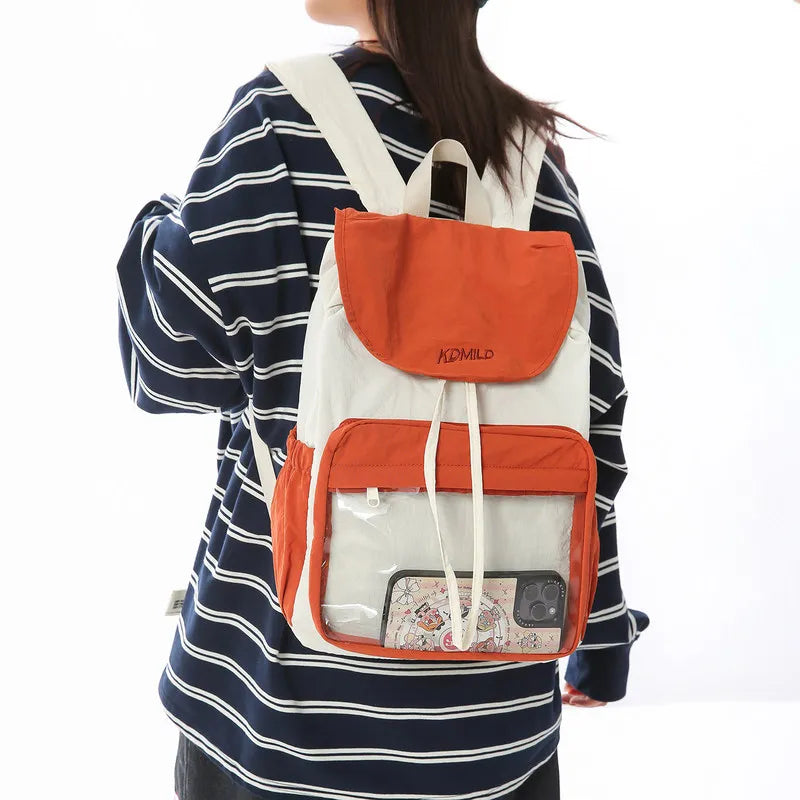 Japanese Retro Lightweight Backpack – Large Capacity Women's Bag