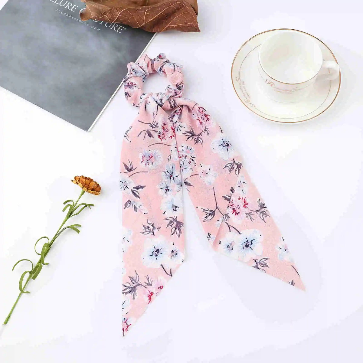 Korean Polka Dot Scrunchies – Women's Elastic Hair Ties & Scarf