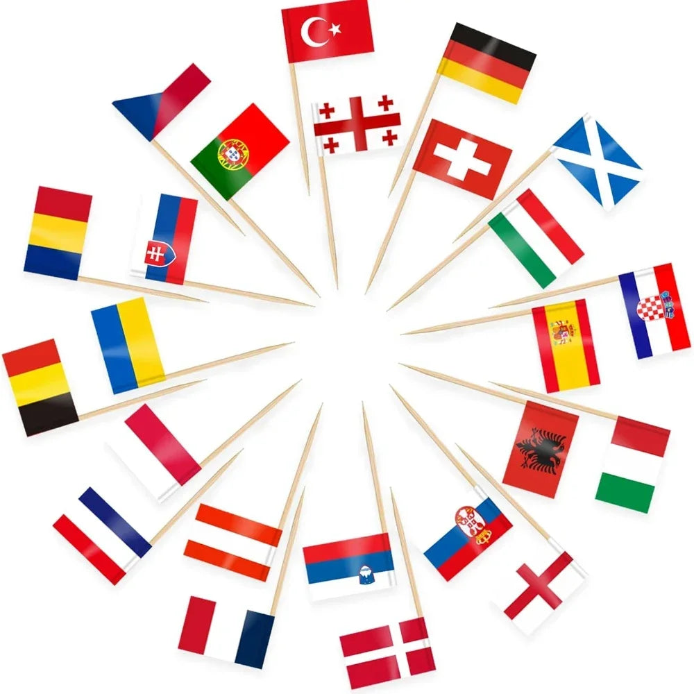 Mexico Flag Toothpicks 100pk – Mini Food Picks & Party Toppers