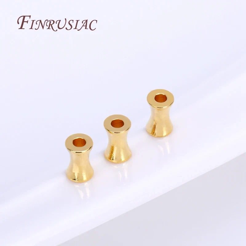 Gold Plated Bamboo Tube Spacer Beads 4×6mm | DIY Jewelry