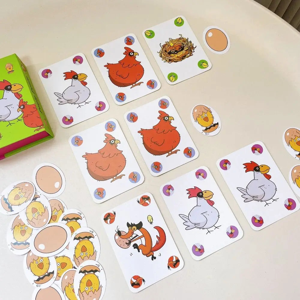 Cartoon Card Board Game Set – Chicken, Black Sheep | Kids 3–12
